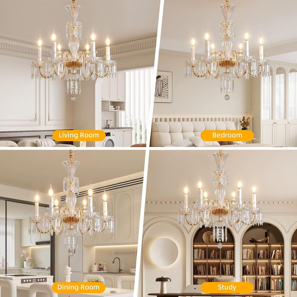 Crystal Chandeliers Light Dining Room：K9 Modern Candle Chandelier Lights for ...