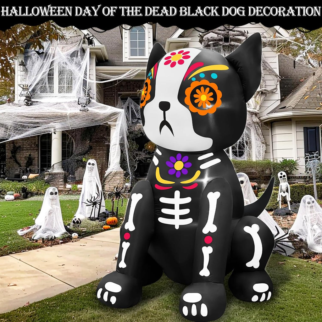 4 ft day of the dead inflatables outdoor, side view
