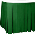 Ultimate Textile Pleat Polyester Fabric Table Skirt - Machine Washable Flame Resistant with Clips for Events, Weddings & Trade Shows, Cut & Sewn in Paterson, NJ - Emerald, 7' Box Pleat