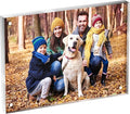 5x7 Acrylic Picture Frame 1 Pack, Clear Freestanding Double Sided Frameless Magnetic Photo Frames, Desktop Display Decor Gift