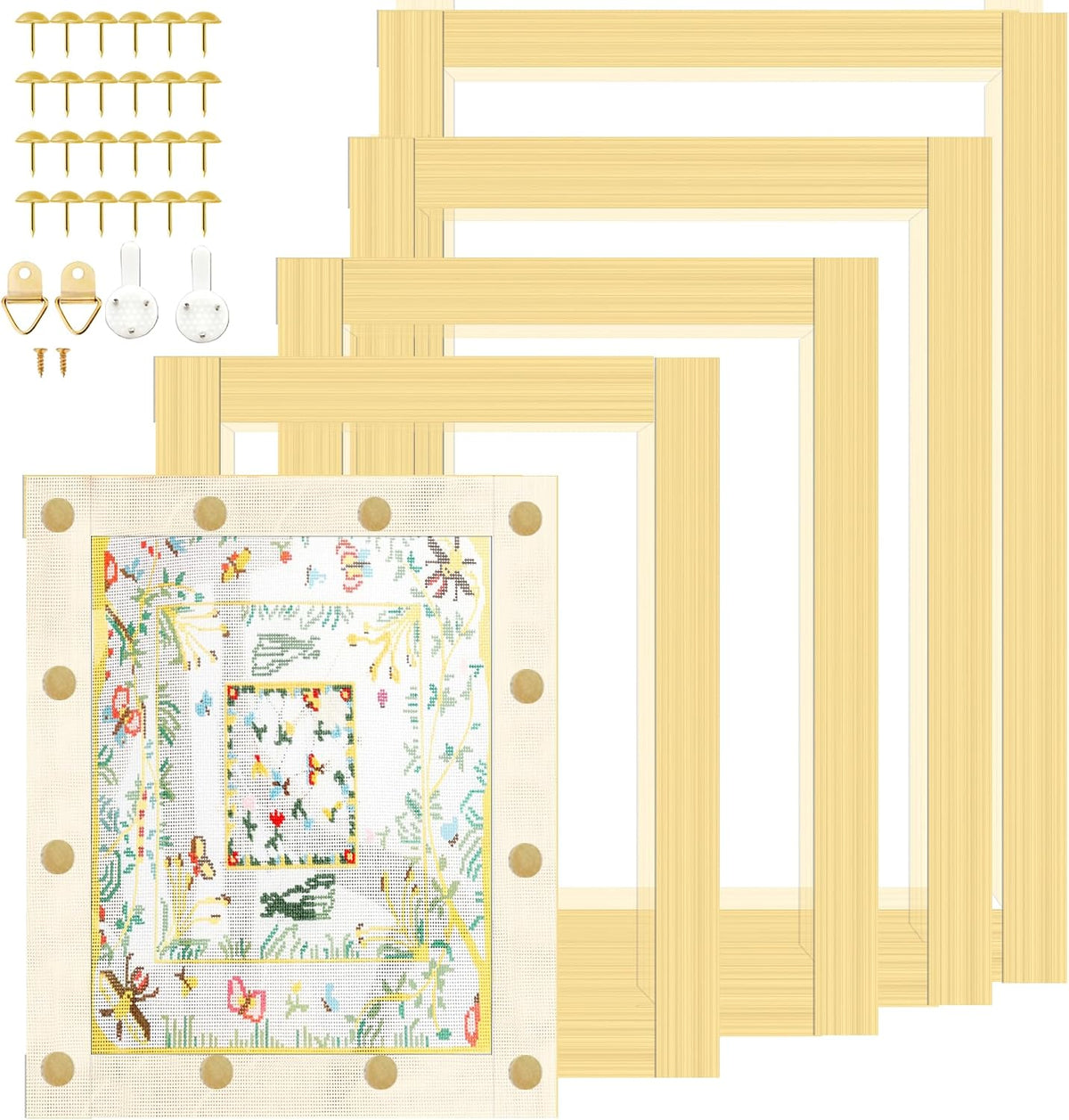 ECOIOU 20 Stretcher Bars 5 Standard Size for Needlepoint Art