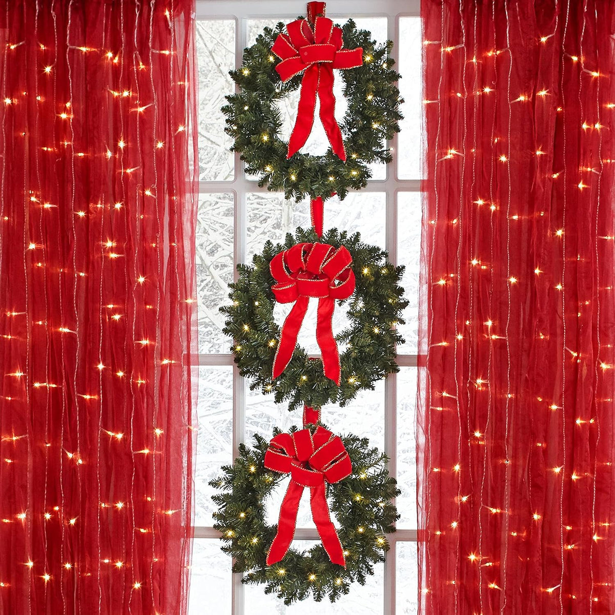 brylanehome set of 3 cordless pre-lit mini christmas, package contents