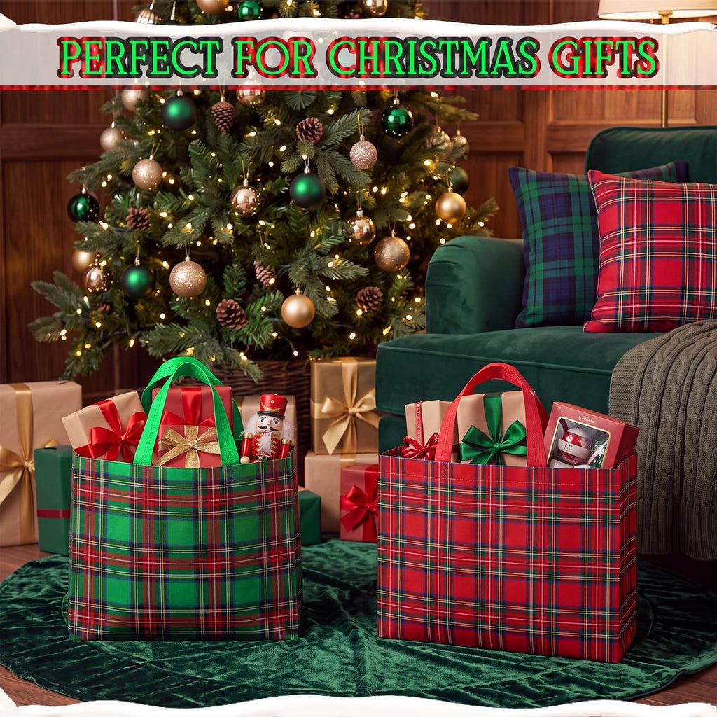 paterr 36 pack christmas gift bags, 12.8"x 9.8", close-up detail