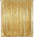 Poise3EHome Gold Backdrop Curtain, 6FT x 8FT Sequin Backdrop, Sequin Curtains for Party Wedding Sequence Backdrop
