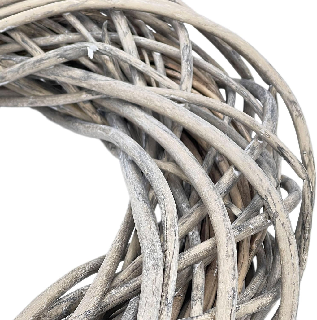 galt international natural woven weeping willow rattan ring, close-up detail