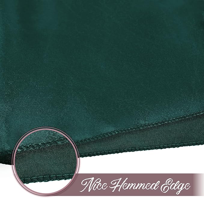 50 Pieces Forest Green Satin Napkins, 17" x 17" Square Table Napkins, Silky Soft Smooth Washable Napkins for Restaurant, Weddings, Dinner, Party Decoration