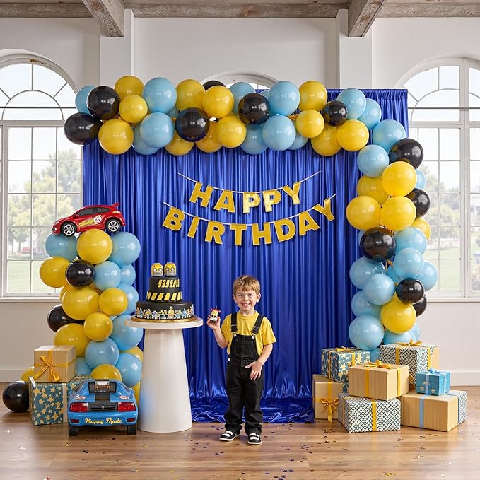 20x10ft Thick Royal Blue Glitter Backdrop Curtain Panels for Parties, Wrinkle Free Sequin Sparking Photo Backdrop Drapes, 4 Panels 5x10ft Shimmer Back Drop Cloth for Wedding Birthday Photography