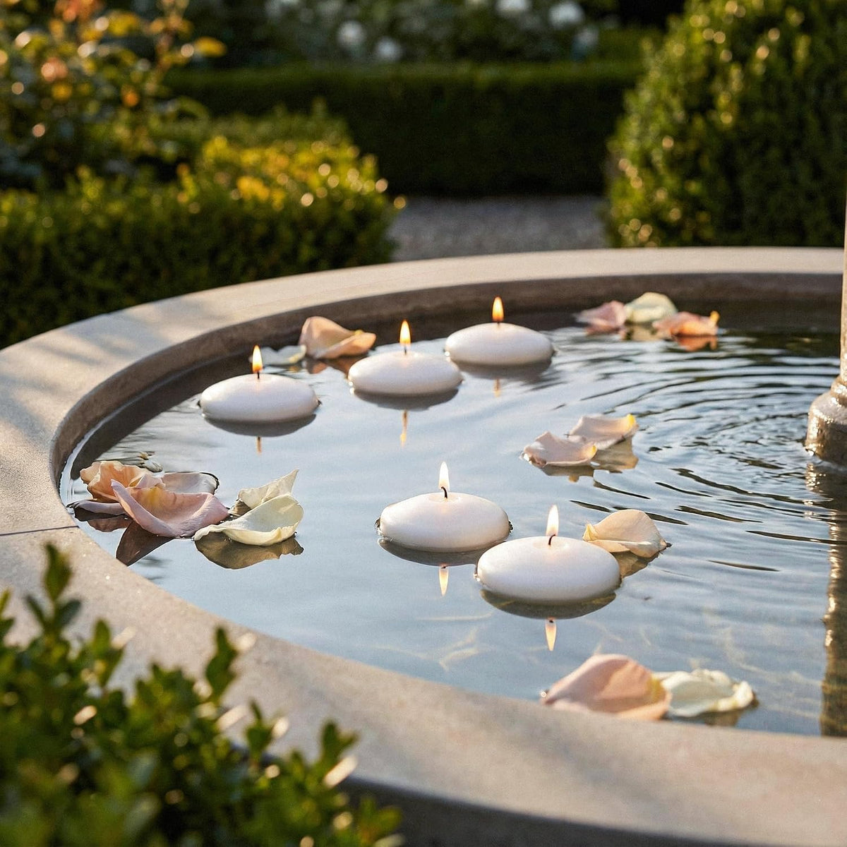 Royal Imports Floating Candles 3 inch White, Unscented Dripless Wax Discs | Made in USA Long Burning Floating Candles for Centerpieces 8-10 Hour Burn Time, Weddings, Parties, Home Décor & Holidays (36 Pack)