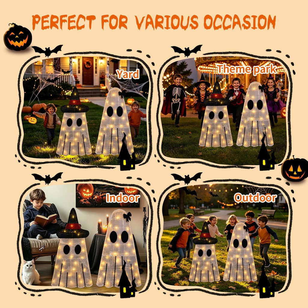 30inch halloween decorations outdoor light up ghost decor shown in use