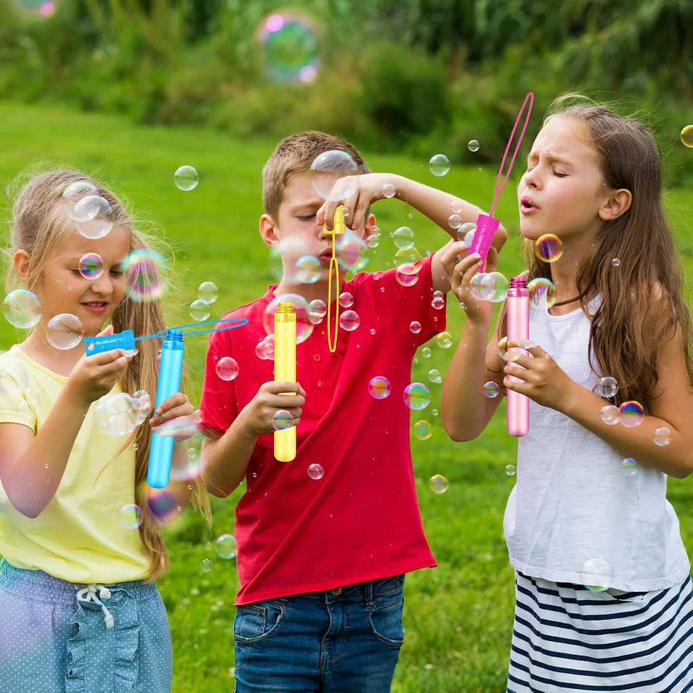48 Pack Bubble Wand Bulk, Bubble Solution for Summer Outdoor Activities