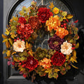 Fall Wreaths for Front Door, 24 Inch Fall Door Wreath with Hydrangea