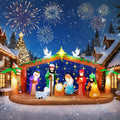 Kalolary 12FT Long Christmas Inflatable Nativity Scene