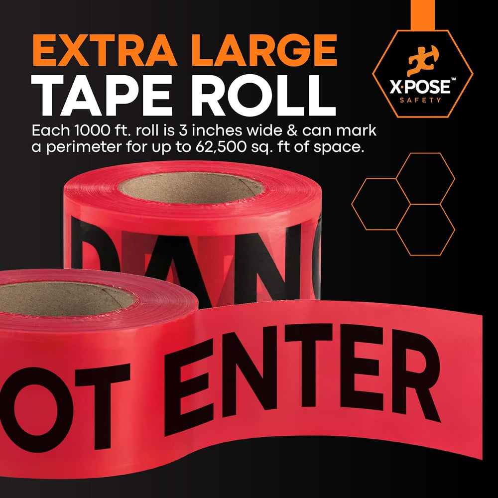 Xpose Safety Red Danger Do Not Enter Tape – Bulk (48 Rolls)