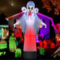 8.6FT Halloween Inflatable Grim Reaper Ghost with Skull Heads