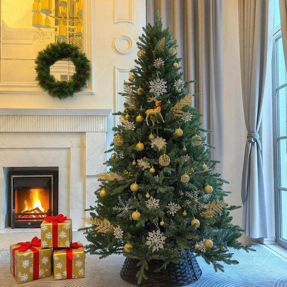 5FT Unlit Artificial Christmas Tree, 1239 PE/PVC Tips, Small Rooms