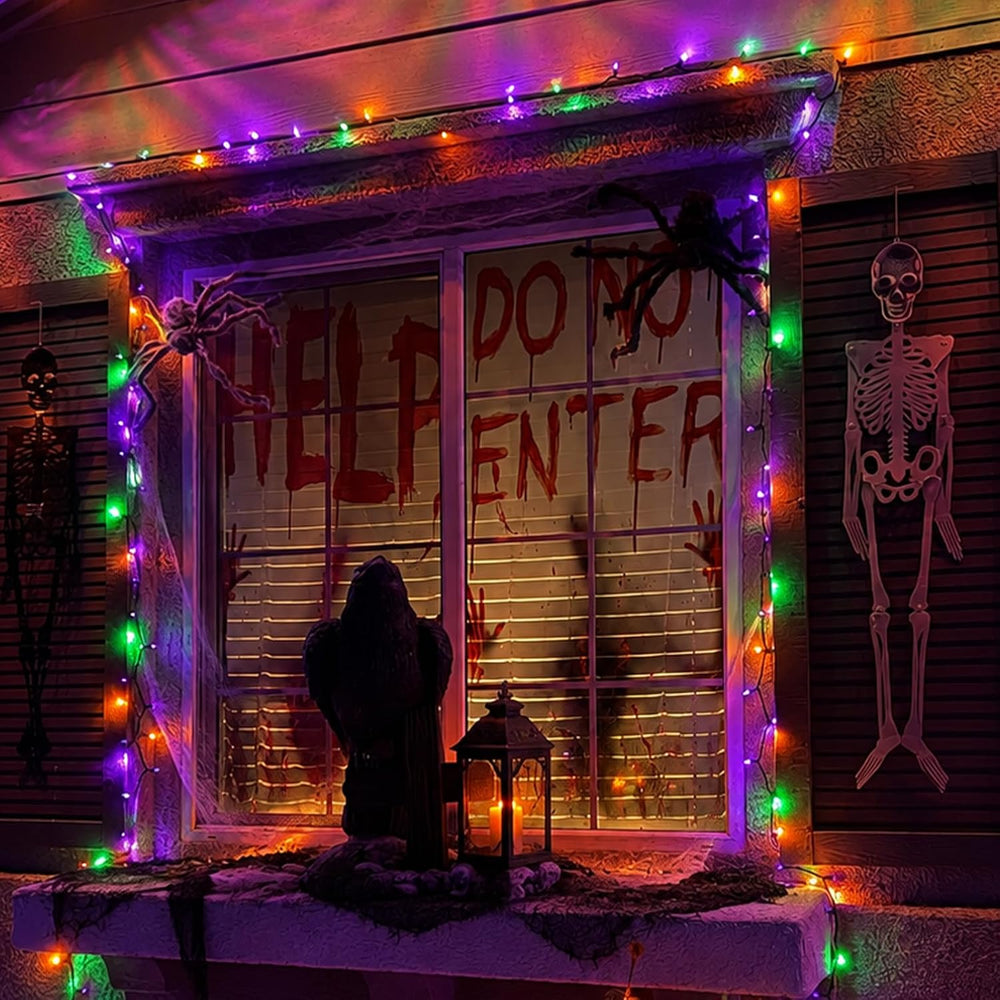 Halloween String Lights Purple Orange and Green 328ft 1000 LED