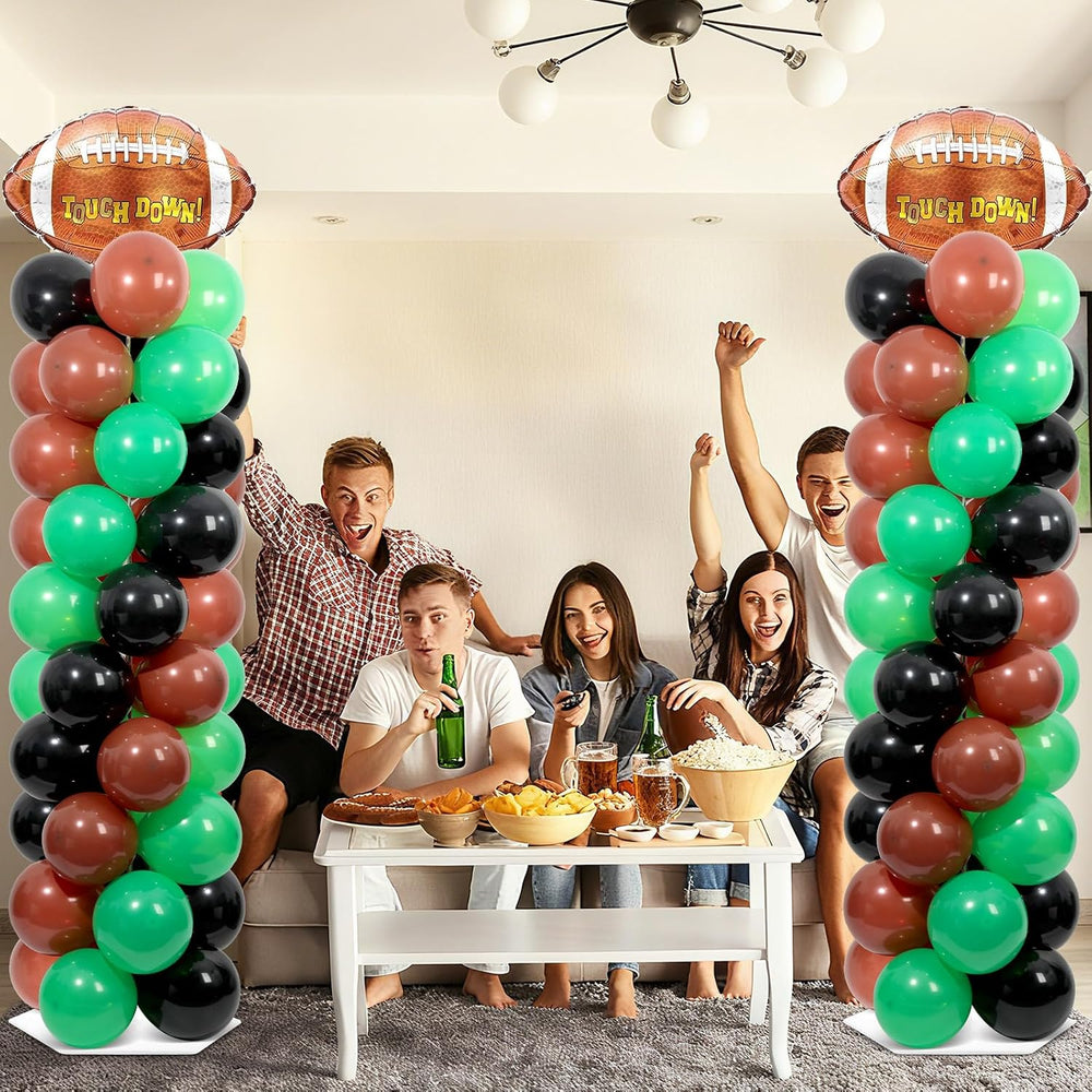 2 Sets Football Balloon Column Stand Kit Adjustable Football Balloon Decor