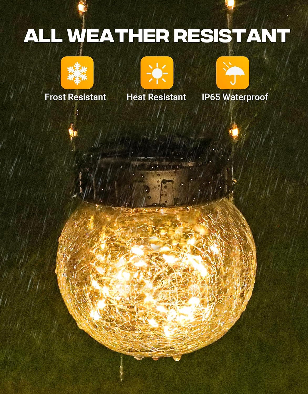 partphoner solar lights outdoor waterproof 12-pack, solar powered, view 9