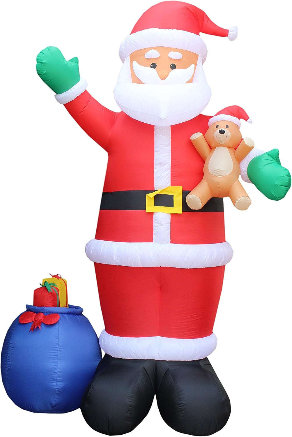 12 ft tall giant christmas inflatable santa claus showing dimensions
