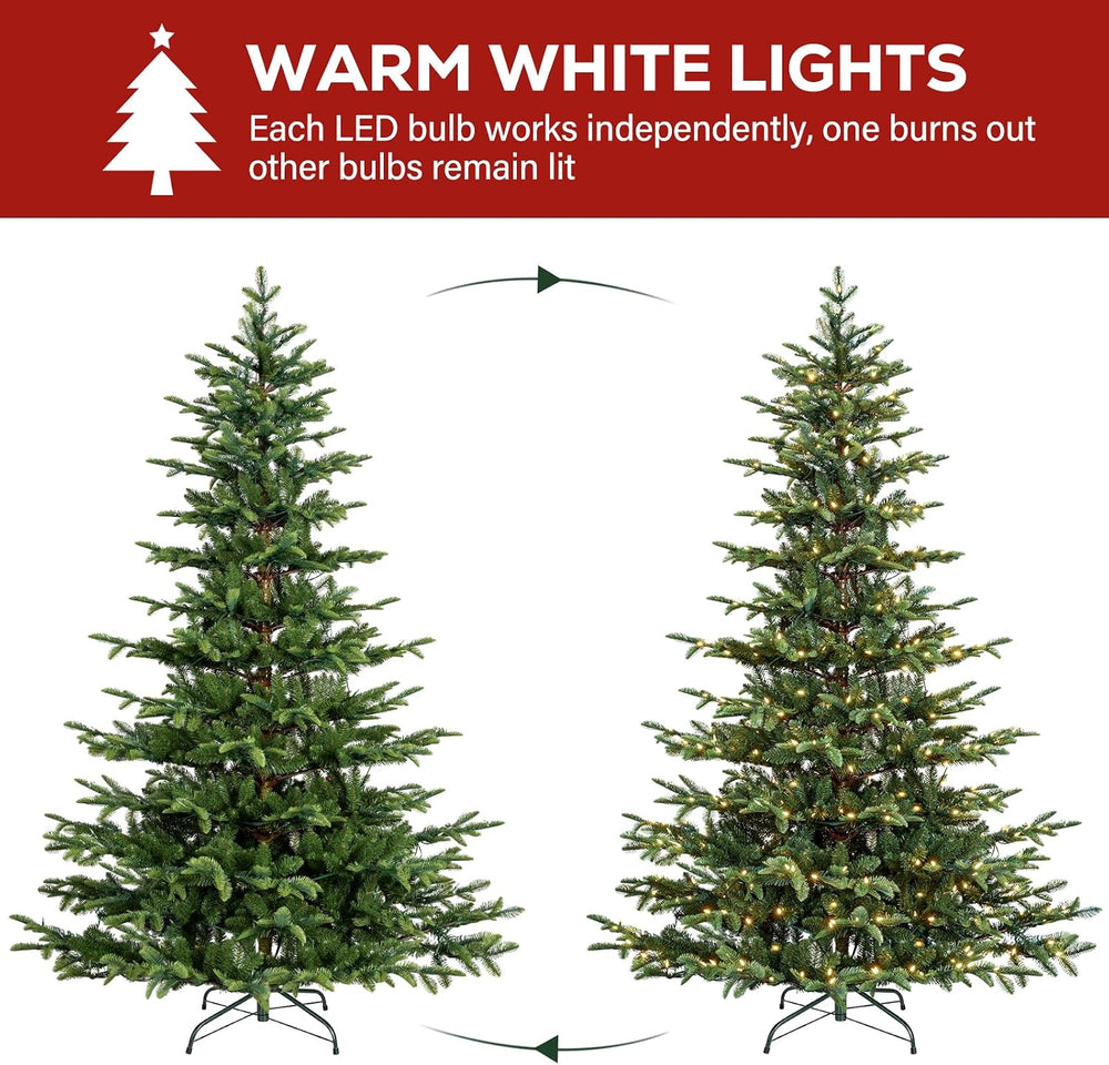 Hykolity 6 ft Prelit Sparse Christmas Tree with 330 Warm White LEDs