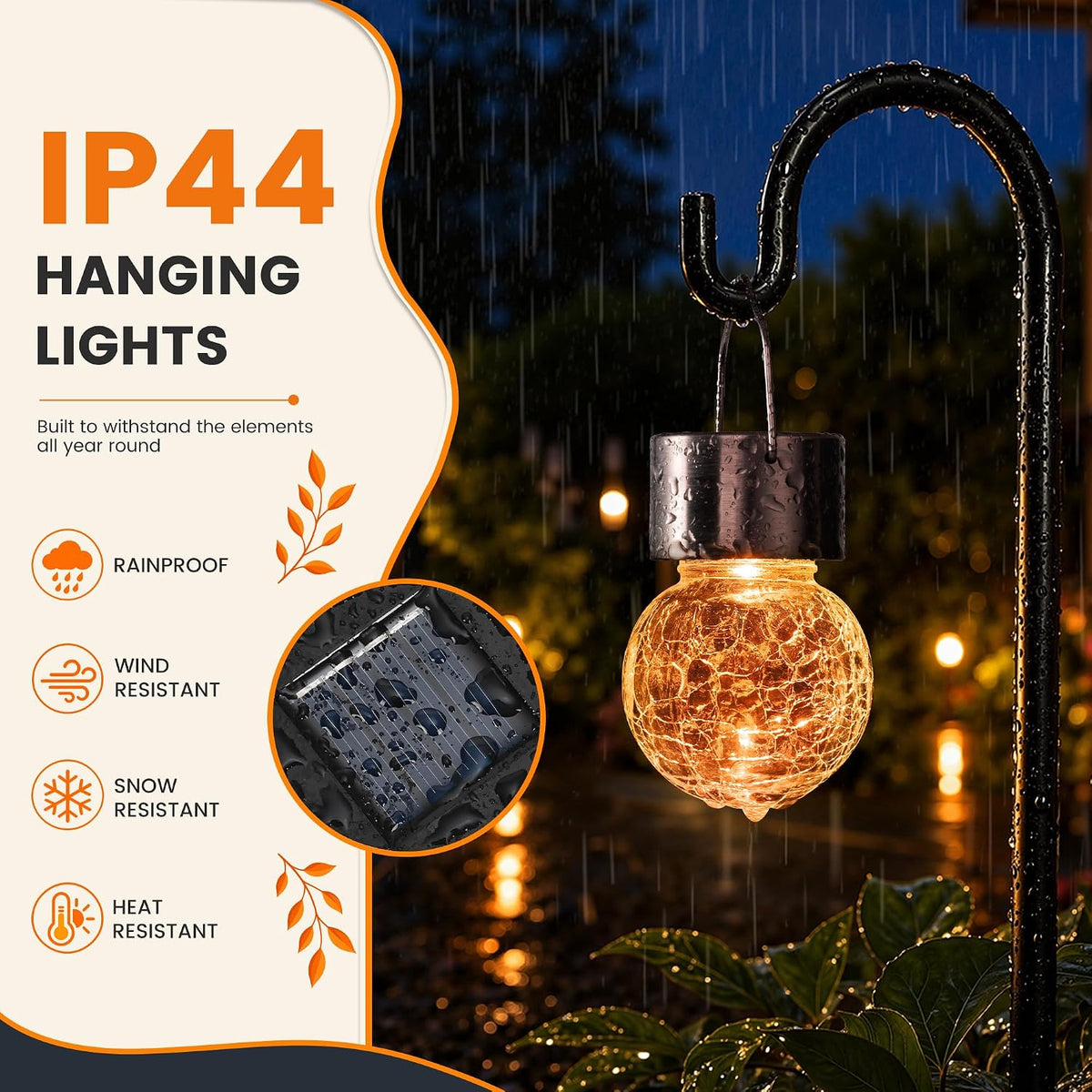 gigalumi solar hanging lights outside solar christmas decoration showing dimensions