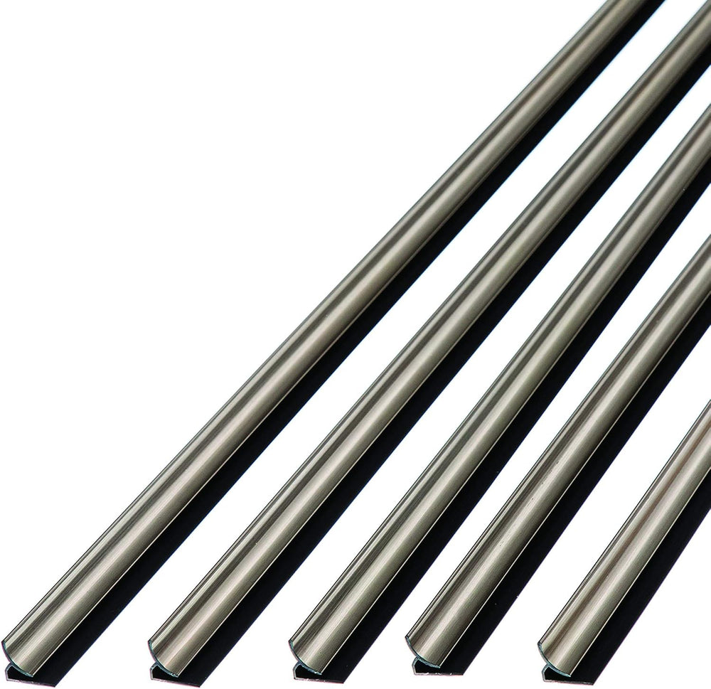 FASÄDE 47 in Vinyl Inside Corner Trim Brushed Nickel (5 Pack)