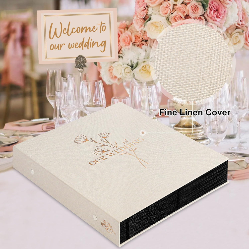 Lanpn Wedding Photo Album 4x6 1000 Pocket Photos Slip in, Linen Cover Large C...