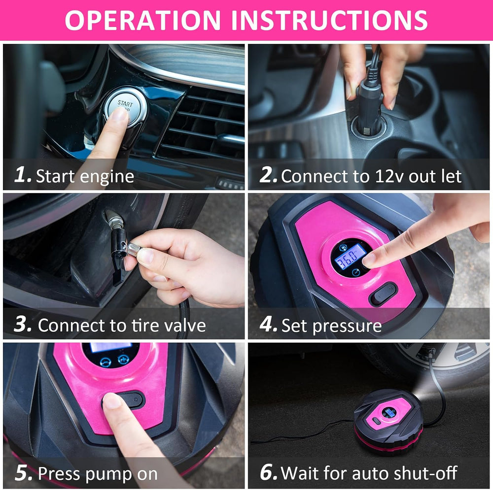 Car Emergency Kit with Portable Air Compressor - Roadside Emergency Kit for V...