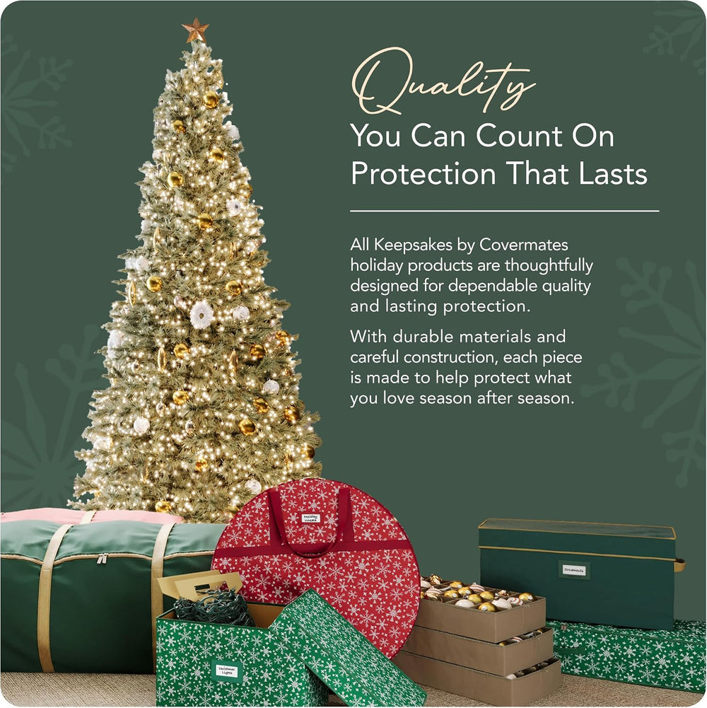 Covermates Standard Wreath Storage Bag with Pouch, 30" Diameter, Red