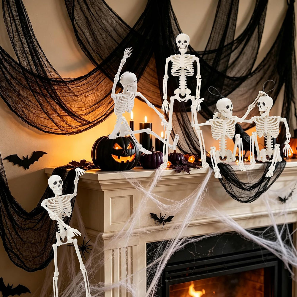 KIRAAT 10 Pack 16" Halloween Skeletons Set for Halloween Decorations Par...