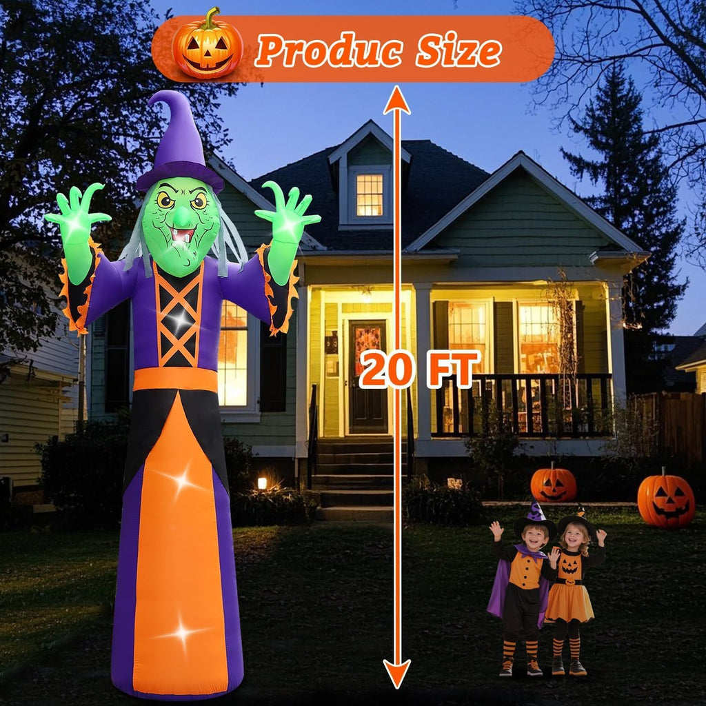 20ft extra large outdoor halloween inflatables decorations witch, package contents