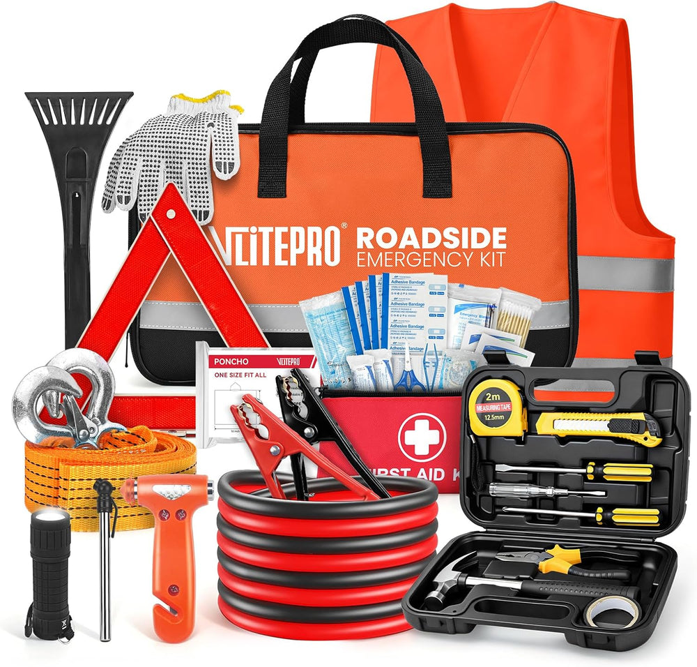 Roadside Emergency Car Kit for New Drivers, Families & Travel
