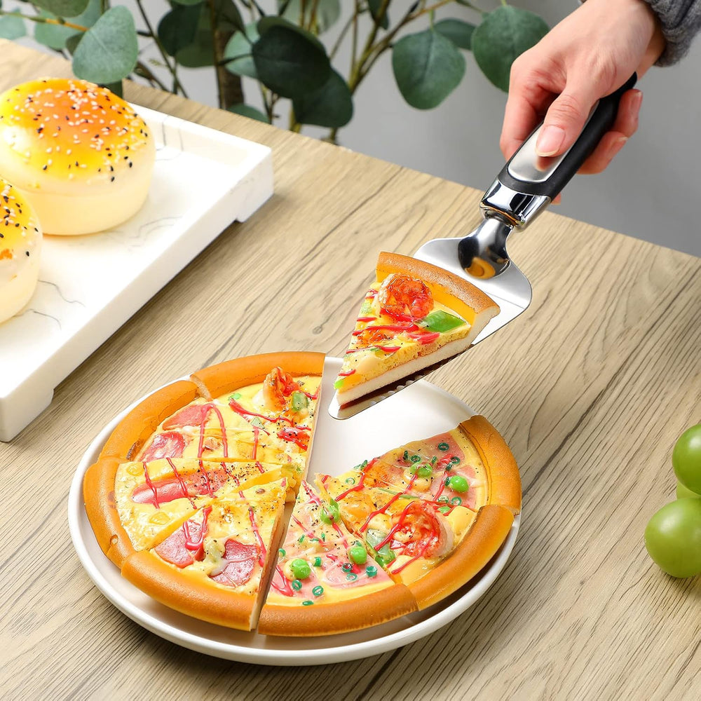 Yinder 10 Pcs Pizza Spatula Pie Server Stainless Steel Serrated Cake Cut