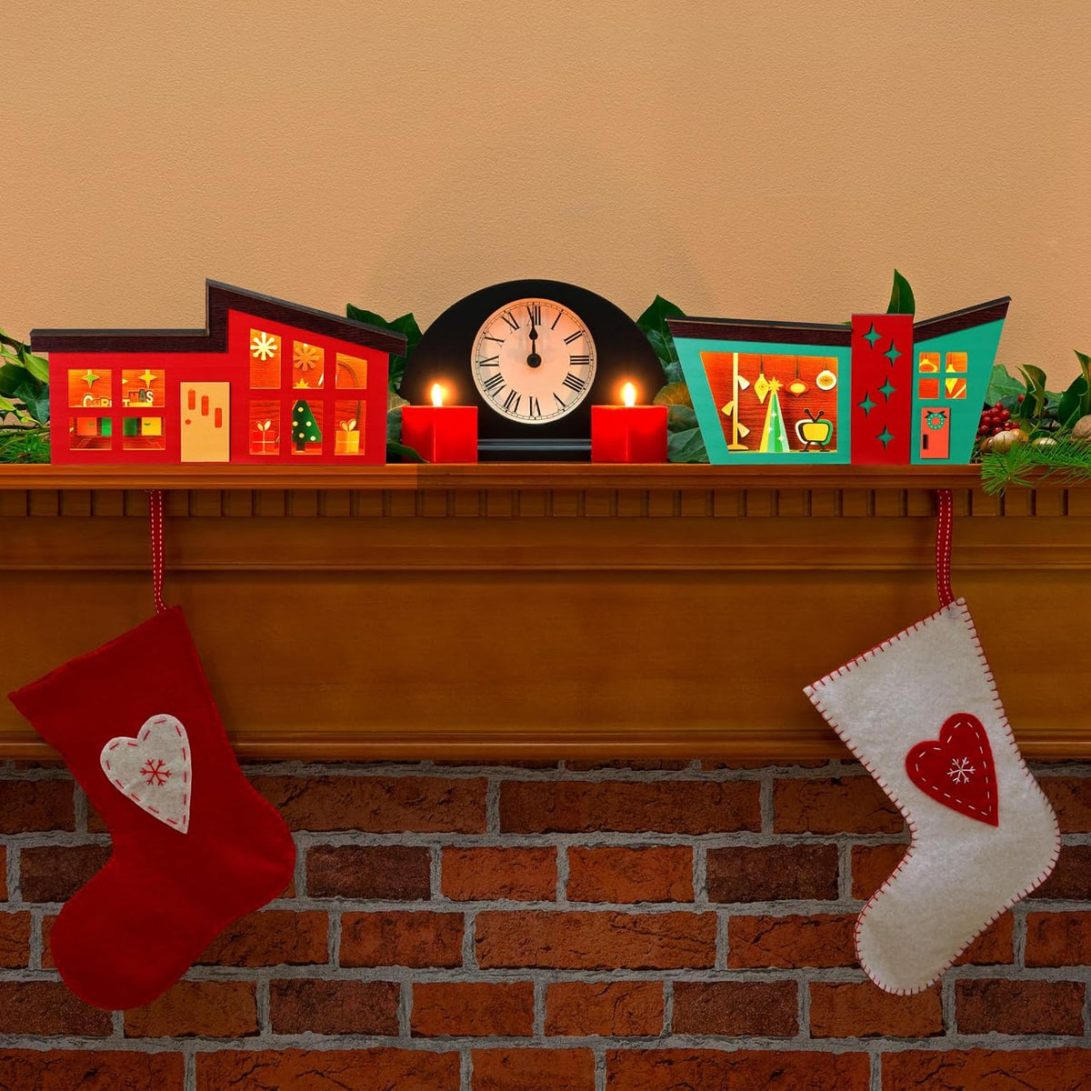 tujoe 2 pcs lighted christmas table decorations led showing dimensions