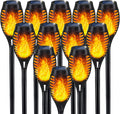 IkeeRuic Solar Torch Light with Flickering Flame for Halloween Decorations