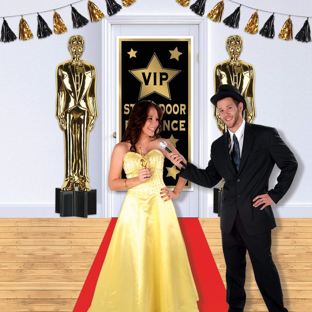Beistle Red Carpet Runners – 2-Pack Hollywood Party Aisle Decorations with Do...