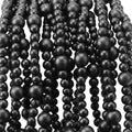 48Ft Christmas Wood Bead Garland Rustic Holiday Decor for Tree (Black)