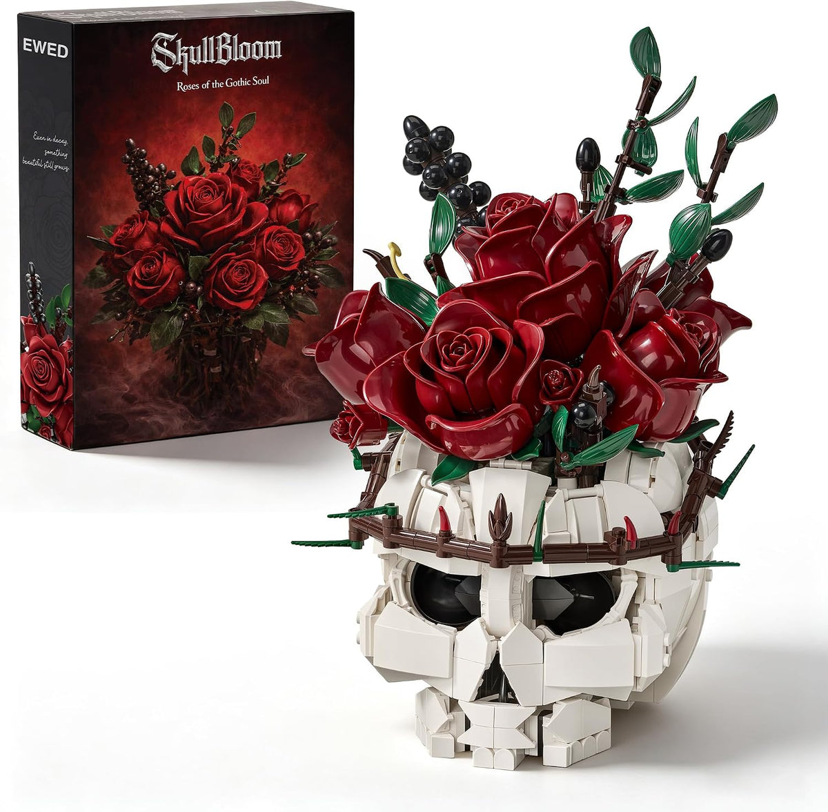 Skull Building Set for Adult Gothic Horror Skeleton Decor