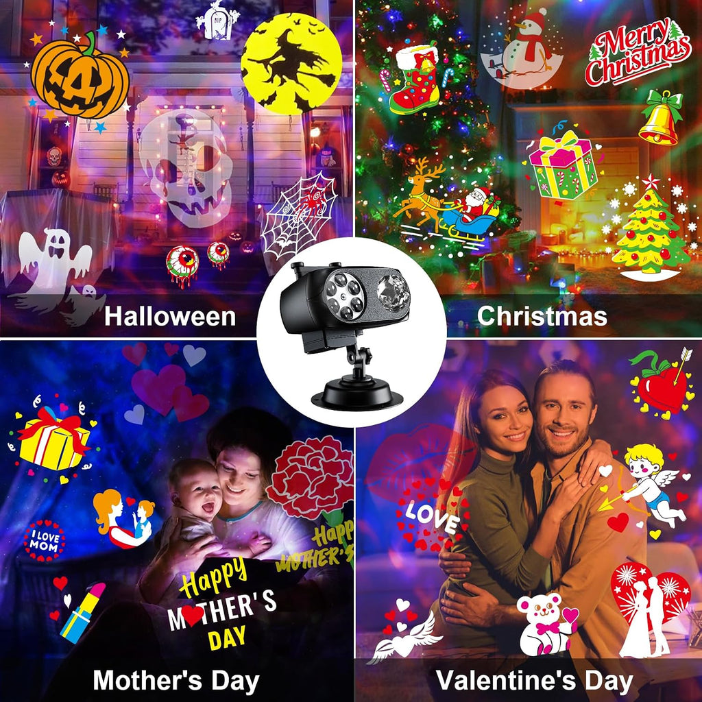 2026 upgraded halloween projector, 8 patterns (ocean wave, package contents