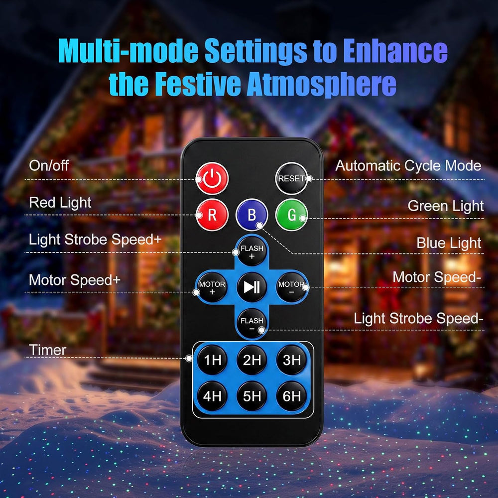 Fimilo Laser Projector Lights Outdoor, RGB Firefly Effect, 12 Moving Effect