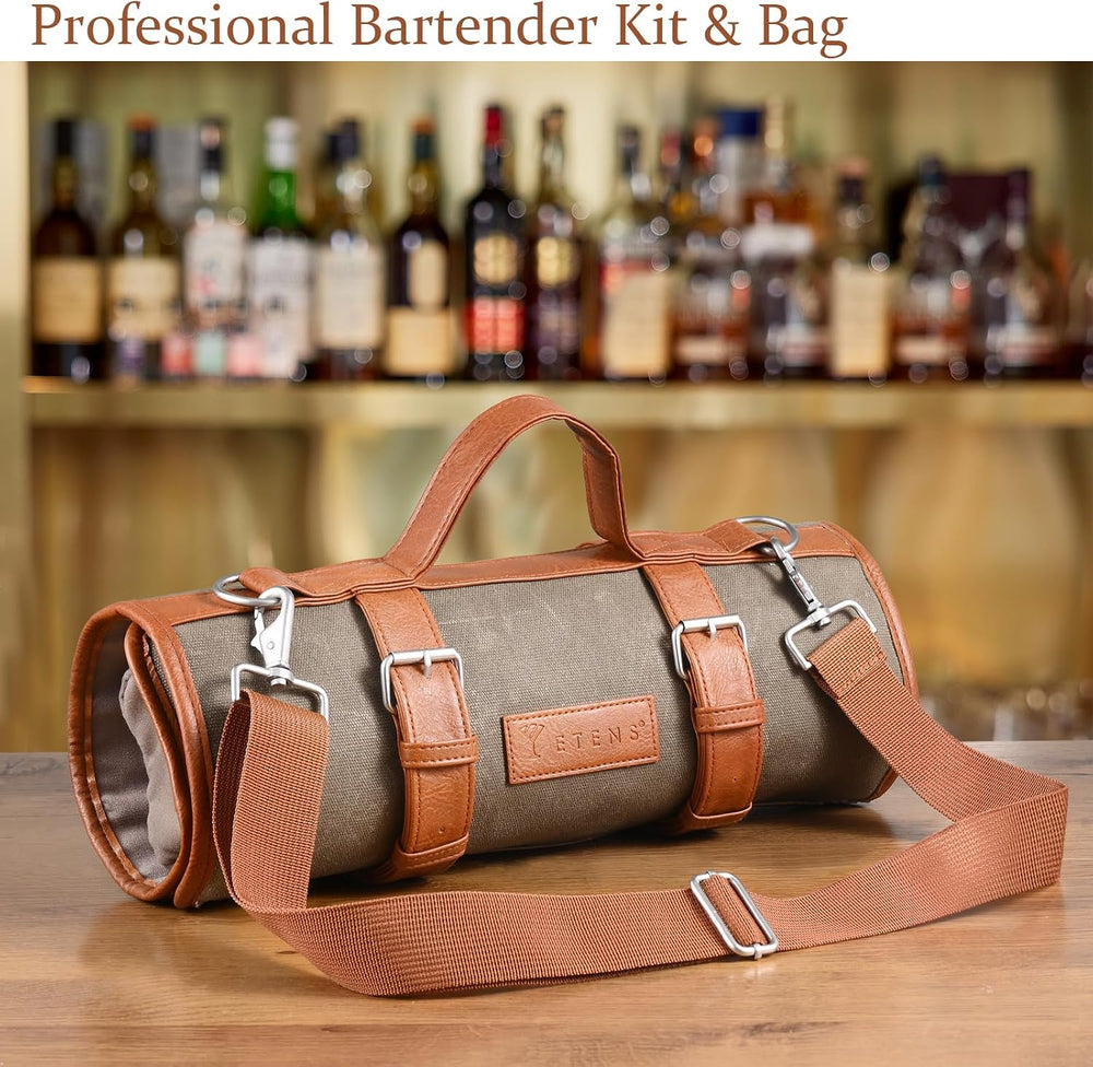 Travel Bartender Kit – 22-Pc Bartending Kit with Bar Tools Bartender Accessor...
