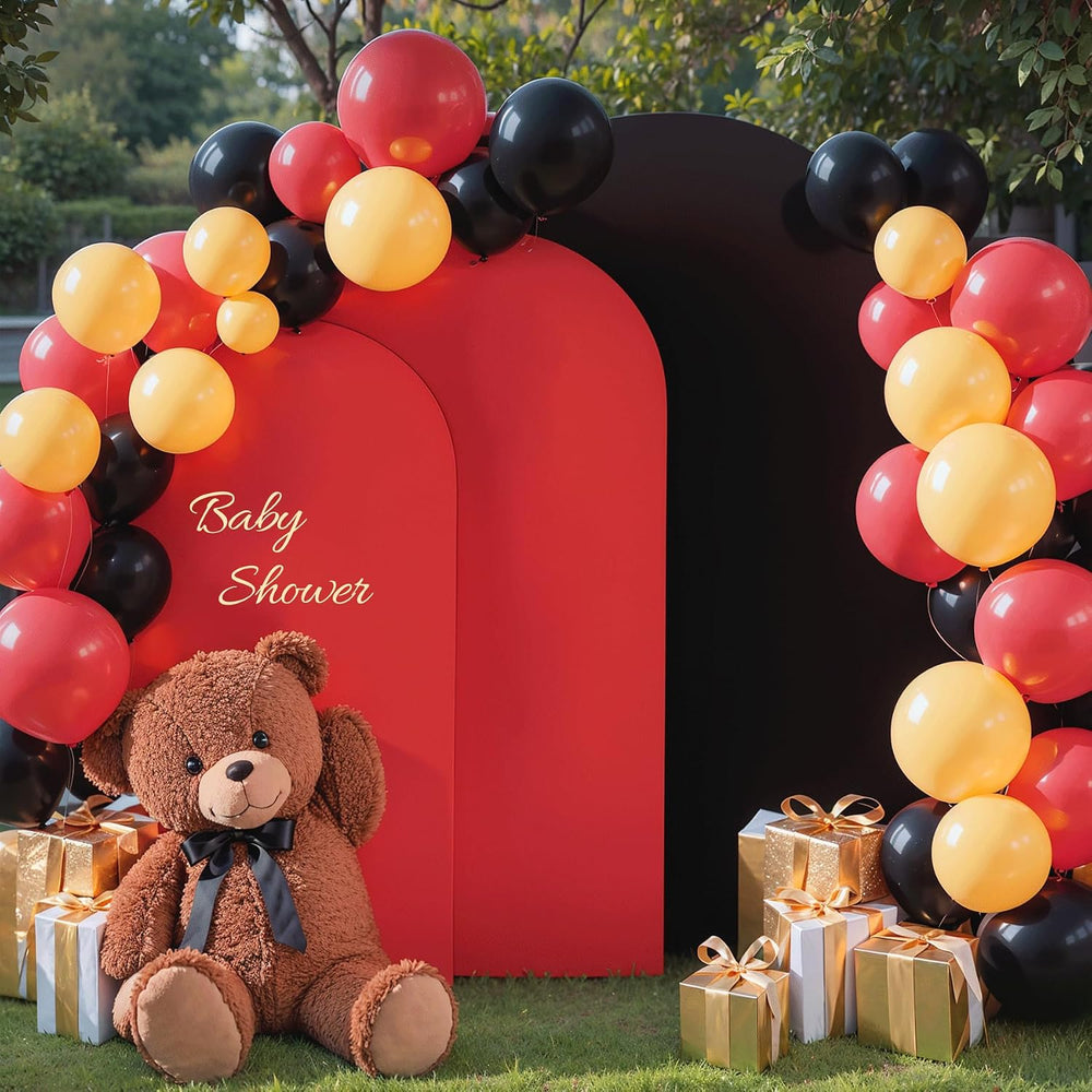 Arch Backdrop Cover Set of 3 Wedding Arch Covers Stretchy Backdrop Red Black ...