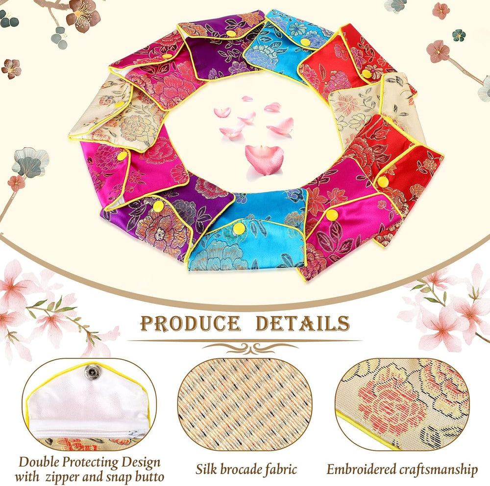 Zhengmy 50 Pcs Silk Jewelry Pouches Envelope Style 3.15 x 3.94 Inch