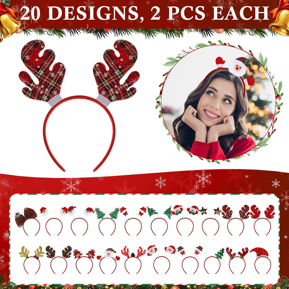 Hiboom 170 Pcs Christmas Party Favors Set with Photo Booth Props