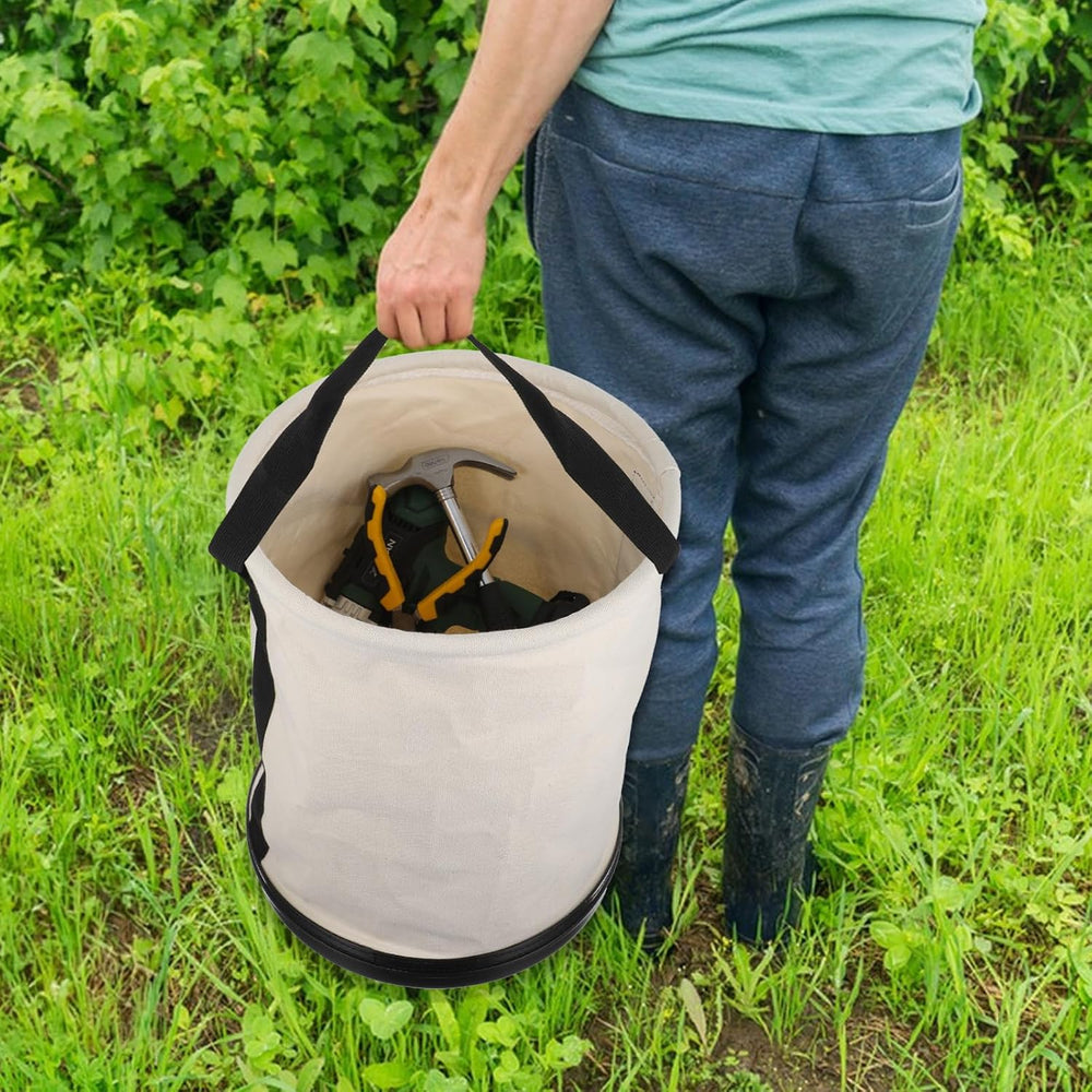 Lemecima Utility Canvas Bucket 15" x 12" All Purpose Truck Tool Buc...
