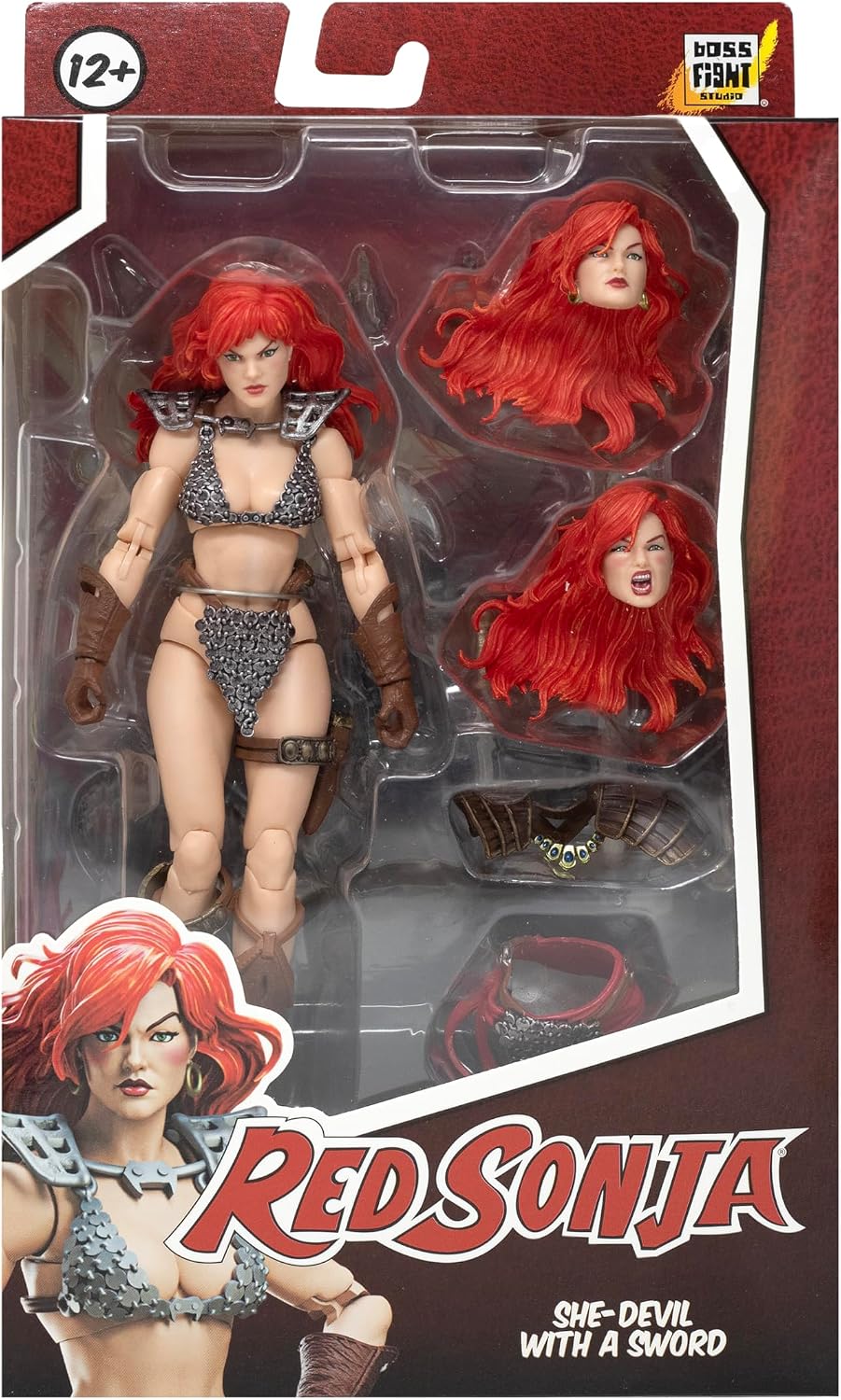 boss fight studio epic h.a.c.k.s. red sonja deluxe, package contents