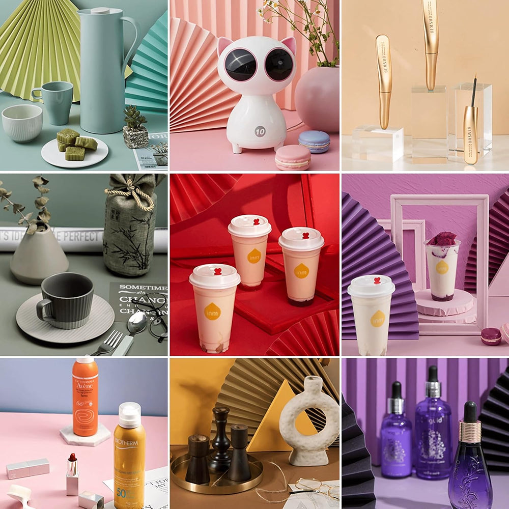 Product Photography Backdrop, Flat Lay Background with Tabletop Stand