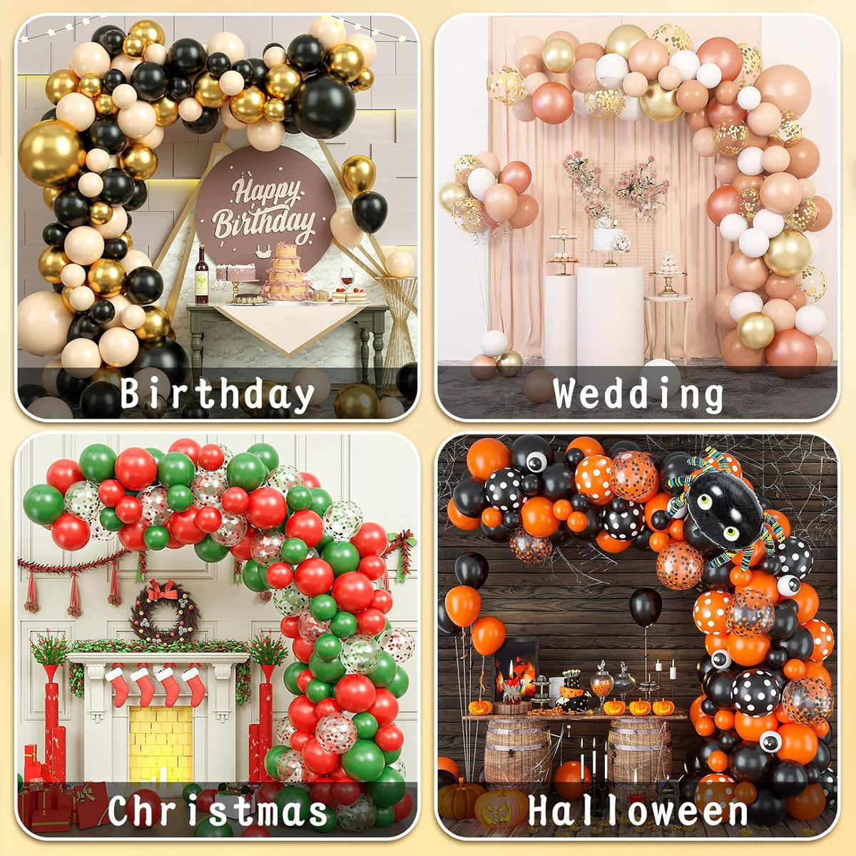 Balloon Arch Stand Kit for Party Backdrop Decoration 8.2FT & 6FT