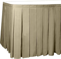 Ultimate Textile Pleat Polyester Fabric Table Skirt - Machine Washable Flame Resistant with Clips for Events, Weddings & Trade Shows, Cut & Sewn in Paterson, NJ - Camel, 7' Box Pleat