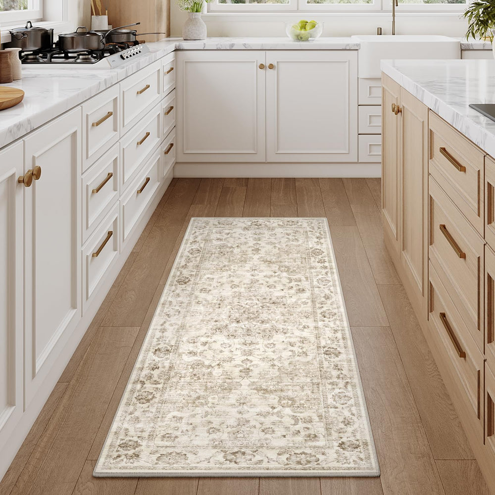 2x6 Beige Neutral Runner Rug
